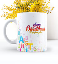 BK Gift Kişiye Özel Öğretmenler Günü Temalı Beyaz Kupa Bardak - 1