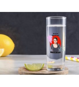 BK Gift Kişiye Özel Renkli Baskılı İsimli Fotoğraflı Vodka Bardağı-2 (Beyaz)