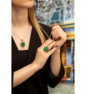 El-Hamra Zümrüt Yeşili Set