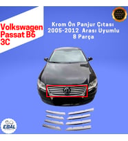 VW Passat B6 Krom Ön Panjur 8 Parça 2005-2010  P. Çelik