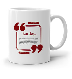 BK Gift Kişiye Özel Kardeş Beyaz Kupa Bardak  4