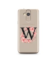 Pembe Çiçekli Harf Tasarım Süper Şeffaf Silikon Telefon Kılıfı General Mobile GM