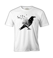 Crows in Tales Beyaz Erkek Tshirt