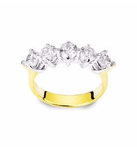 Swarovski Beştaş Yüzük 14 Ayar Altın 3.90 Gram (Çok Renkli)