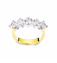 Swarovski Beştaş Yüzük 14 Ayar Altın 3.90 Gram (Çok Renkli)