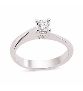 Tektaş Pırlanta Yüzük 0,32 CT H-VS 4.35 Gram 18 Ayar Altın