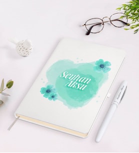 BK Gift Kişiye Özel Kadınlar Günü Tasarımlı Beyaz Defter Kalem Seti-10