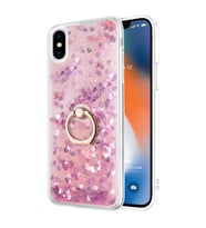 Microsonic Apple iPhone XS Max Kılıf Glitter Liquid Holder Pembe