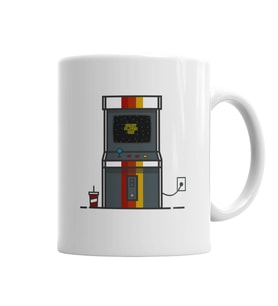 Fliperama Atari Kupa Bardak Porselen