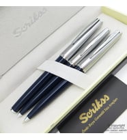 Scrikss 78 3'lü Set Lacivert  Dolma Kalem + Tükenmez Kalem + Versatil Kalem Set  Scrikss Kalem  İsme Özel Kalem  Hediyelik Kalem