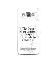 Samsung A3 (2015) Beyaz Mermer Söz Tasarımlı Telefon Kılıfı