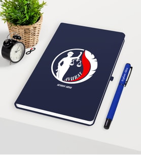 BK Gift Kişiye Özel Avukat Temalı Lacivert Defter Kalem Seti - 14