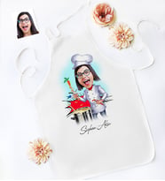BK Gift Kişiye Özel Chef Karikatür Mutfak Önlüğü  2