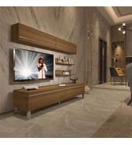 Decoraktiv Eko 5 Mdf Std Krom Ayaklı Tv Ünitesi Tv Sehpası (PERA MODA)