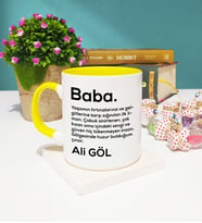 Babalar Günü Hediyesi Baba Kupa Bardak Sarı