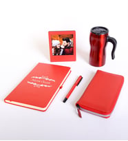 Sevgililer Gününe Özel Defter Termos Cüzdan Hediye Set (Model 1)