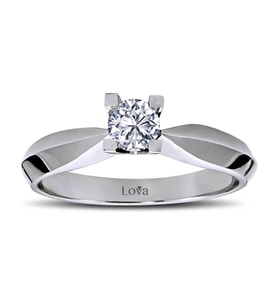 Lova F Renk 0,27 Karat Pırlanta Tektaş Yüzük - 1010007