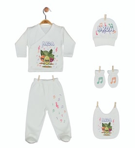 Pia Baby GL 1903-05 İsme Özel Beşli Zıbın Set