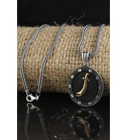 Hz. Ali Kılıcı Zülfikar Oval Model Gümüş Erkek Kolye 6018611560589