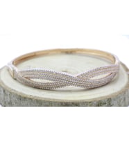 Rose Gold Zirkon Taşlı Gümüş Bilezik