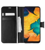 Microsonic Samsung Galaxy A30 Kılıf Delux Leather Wallet Siyah