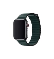 BİPOWER Apple Watch 38-40mm KRD6 Deri Bükme Kordon (Yeşil)
