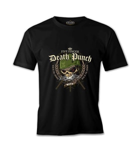 Five Finger Death Punch Poster - Warhead Siyah Erkek Tshirt