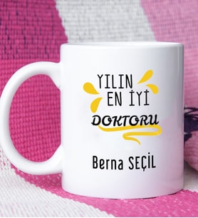 Yılın En İyi Doktoru Tasarımlı Doktora Doktor Kupa Bardak