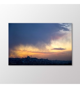 Arty Tablo İstanbulda Gün Batımı Tablo (Karışık)