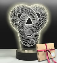 Mimara Özel Horizon Sarmal 3d Modelli Led Gece Lamba Hediyesi (Beyaz)