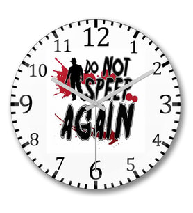 Do No Sleep Again Duvar Saati Bombeli Gercek Cam