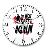 Do No Sleep Again Duvar Saati Bombeli Gercek Cam