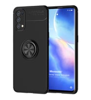 Microsonic Oppo Reno 5 Pro 5G Kılıf Kickstand Ring Holder Siyah