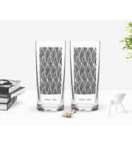 BK Gift Kişiye Özel Renkli Baskılı İsimli Tasarımlı İkili Rakı Bardağı Seti-126 (Beyaz)