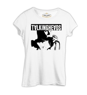 Talkingheads - Mikrofon Beyaz Kadın Tshirt