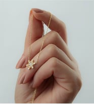 925 Ayar Gümüş Minimal Kartanesi Kolye
