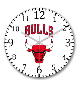 Chicago Bulls Duvar Saati Bombeli Gercek Cam
