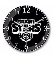 Brawl Stars Logo Duvar Saati Bombeli Gercek Cam