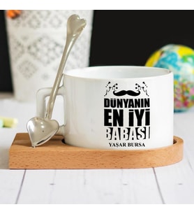 Babalar Günü Hediyesi Dünyanın En İyi Babası Lüks Fincan Seti (STD)