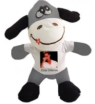 Kişiye Özel Fotoğraflı Peluş Eşek   Oyunca Peluş Eşek   Kişiye Özel Eşek (Siyah)