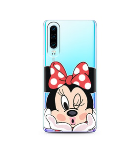 Minne Tasarımlı Süper Şeffaf Silikon Telefon Kılıfı Huawei P30  