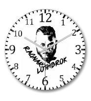 Ragnar Lothbrok  Duvar  Saati Bombeli Gercek Cam