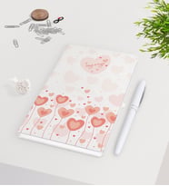BK Gift Kişiye Özel Sevgililer Günü Beyaz Defter Kalem Seti-54