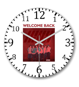 İkon  Welcome Duvar Saati Bombeli Gercek Cam