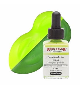 Schmincke Aero Color 28ml No:200 Titanium Yellow Green Shade