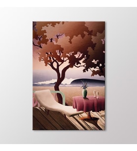 Arty Tablo Taraçadan Manzara Tablo (Karışık)