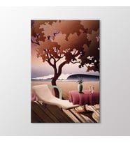 Arty Tablo Taraçadan Manzara Tablo (Karışık)