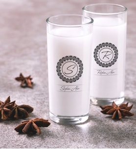 BK Gift Kişiye Özel Renkli Baskılı İsimli İkili Rakı Bardağı Seti-2 (Beyaz)