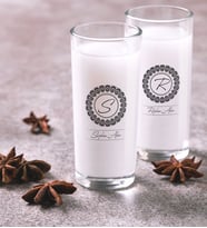 BK Gift Kişiye Özel Renkli Baskılı İsimli İkili Rakı Bardağı Seti-2 (Beyaz)