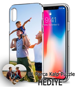 Kişiye Özel Her Telefon İçin Resim Baskılı Silikon Telefon Kılıfı - Kalp Puzzle Hediye